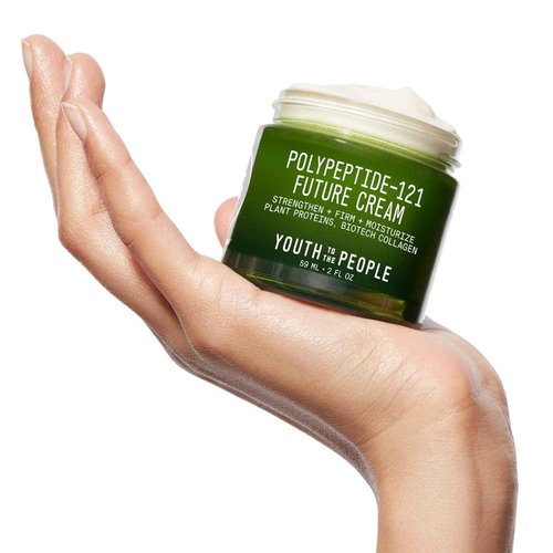 Youth To The People 121-Polypeptide Future Cream (2 fl oz), Firming Face Moisturizer, Reduce Fine Lines, Improve Elasticity, Vegan Collagen Peptide, Plant Proteins + Ceramides, Fragrance-free
