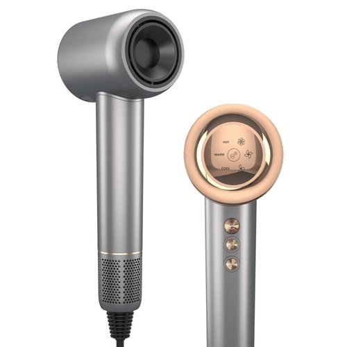 JINRI Hair Dryer, 110000 RPM High Speed & Ionic Low Noise Blow Dryer with Brushless Motor for Fast Drying, Thermo Control Quiet Compact Hair Blow Dryer with Magnetic Nozzle for Home Travel Salon