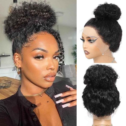 RJAOB Hidden Strap 360 Deep Wave Lace Front Wigs Human Hair 180 Density HD 360 Full Lace Front Wigs Human Hair Pre Plucked 22 Inch Drawstring Wig Human Hair For Women