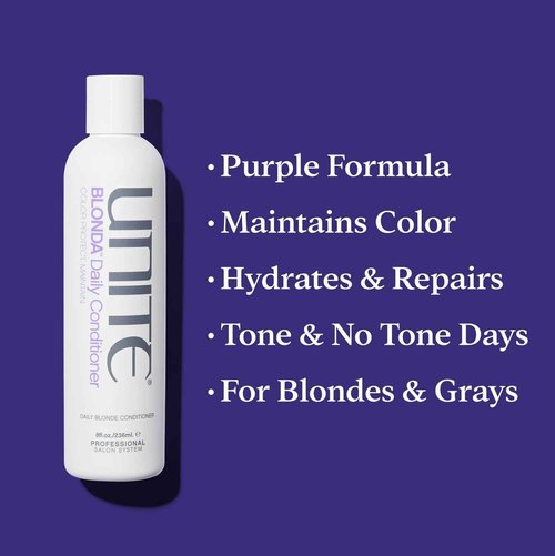 UNITE Hair – BLONDA Daily Shampoo & Conditioner – Maintains Blonde, Hydrates, Protects, 10oz, 8oz
