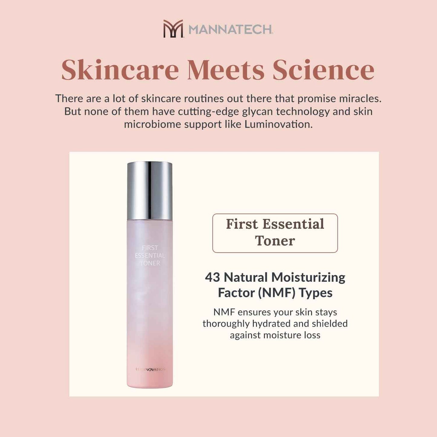 Luminovation First Essential Toner with 43 Natural Moisturizing Factor (NMF) Types
