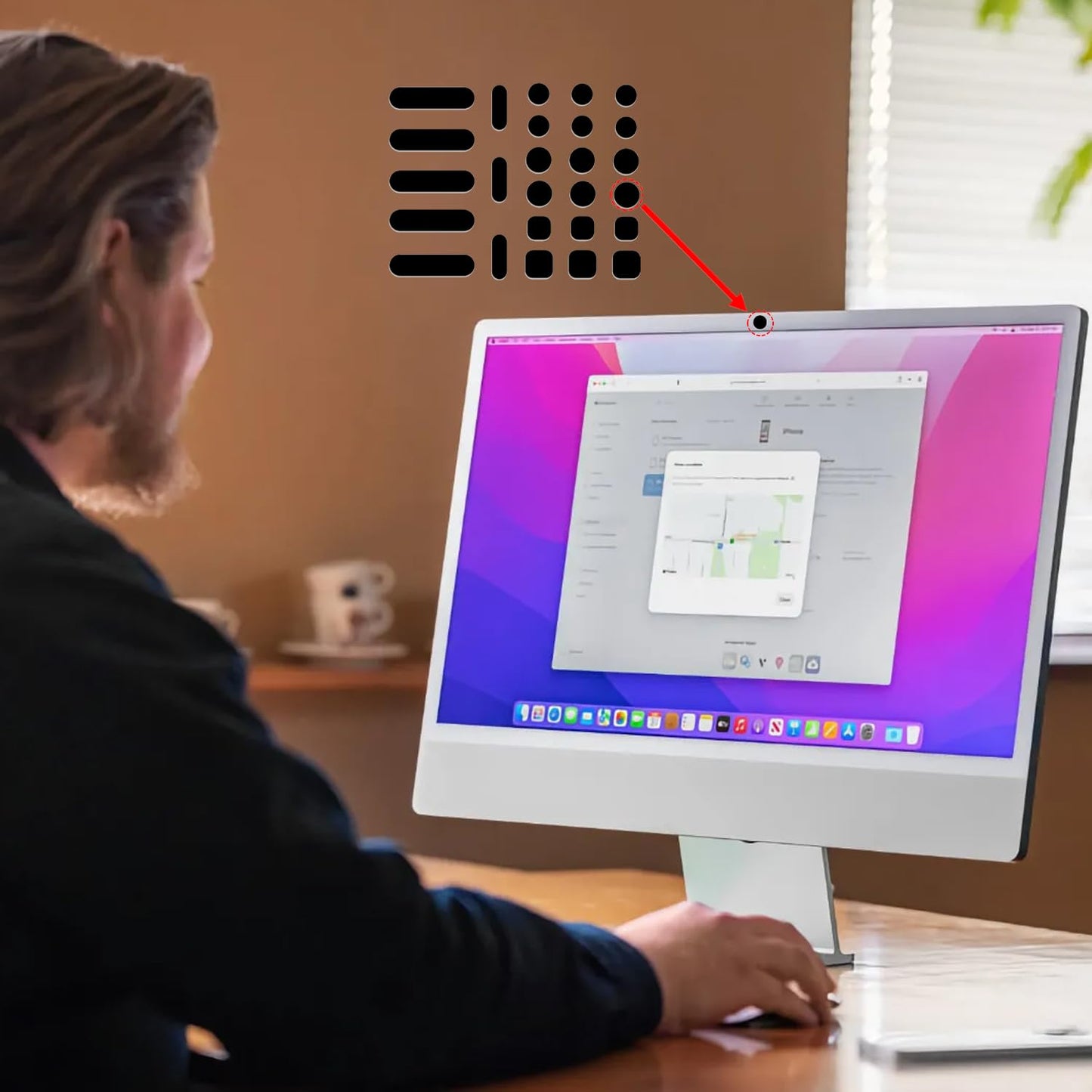 APeiSi Universal Webcam Covers - Privacy Protection Accessory, No Residue Application, Safe Screen Closure - Dots,Squares and Bars, 26 Pieces - Black