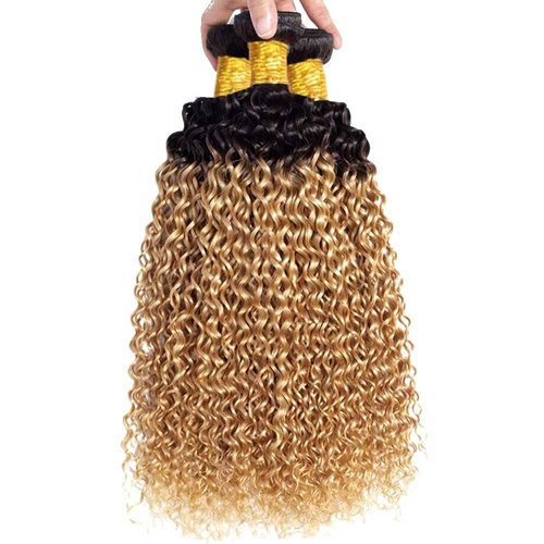 Ombre Bundles Human Hair Honey Blonde Bundles 1B27 Kinky Curly Human Hair Bundles 16 18 20 Inch Soft And Healthy Kinky Curly Ombre Human Hair Bundles 8A Unprocessed Honey Blonde Human Hair 3 Bundles