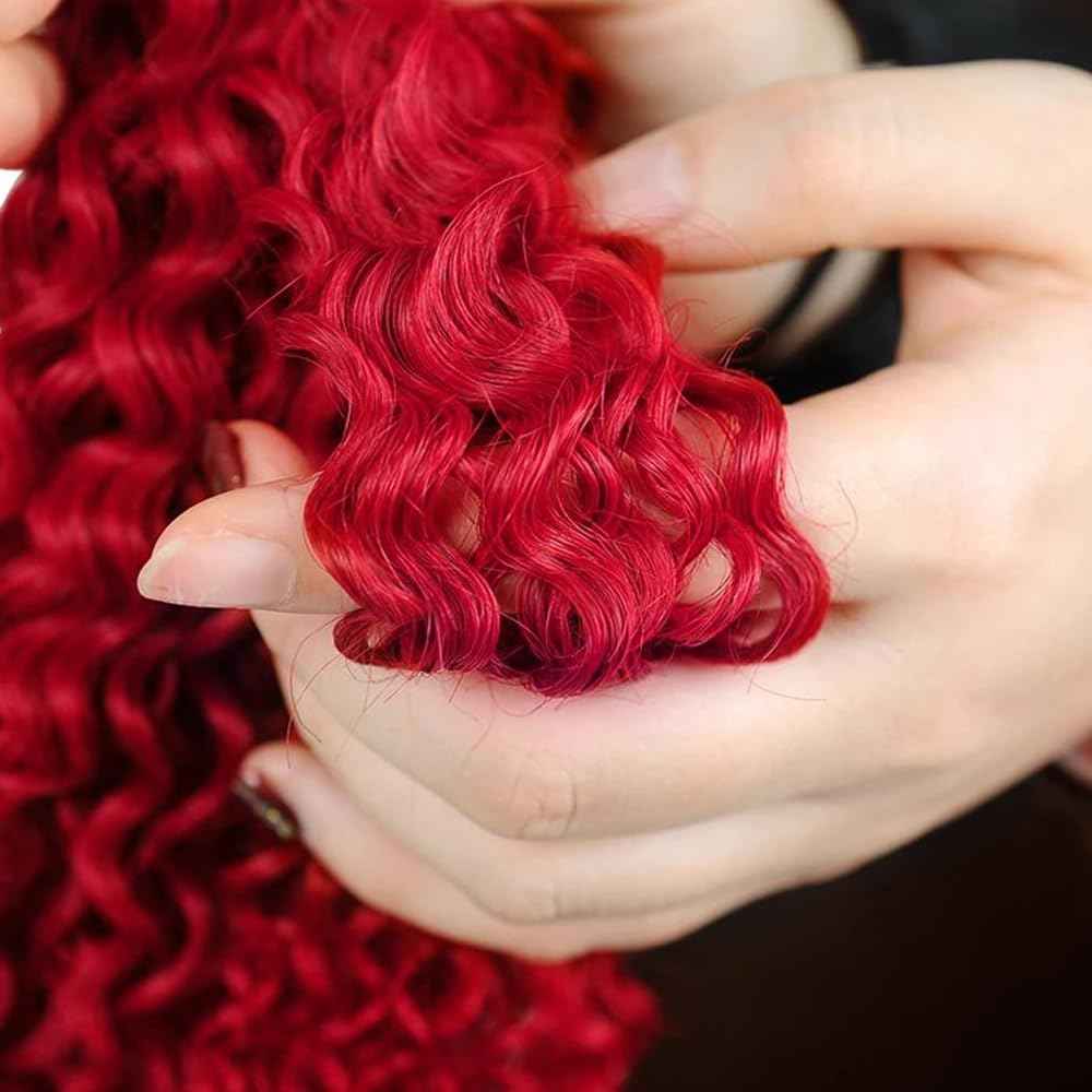 32 32 32 Inch Red Human Hair Bundles Burgundy Kinky Curly Bundles 8A Brazilian Virgin Remy Same Length 3 Bundles Red Kinky Curly Hair Weave