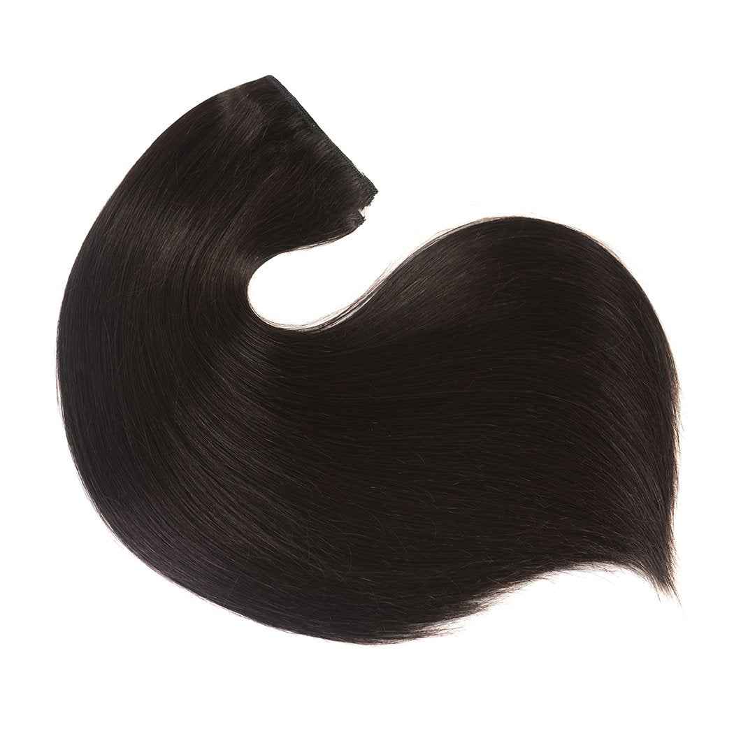 16" Remy Clip in Hair Extensions Human Hair for Black Women Beauty - Long Silky Straight 8pcs 20clips Real Human Hair Clip in Extensions (16 inch 100g #1B Natural Black)