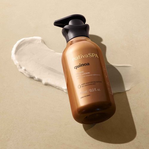 Nativa SPA Quinoa Trio Bundle: Hydrating Body Lotion (13.5 Oz), Body Oil (6.8 Oz) & Hand Cream (2.6 Oz)