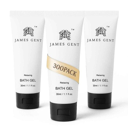 JG JAMES GENT Travel Size Body Wash Bulk 300 Pack Individually Wrapped Shower Gel Hotel Size for Travel Aloe and Green Tea Extract Infused Hotel Toiletries and Supplies for Guests