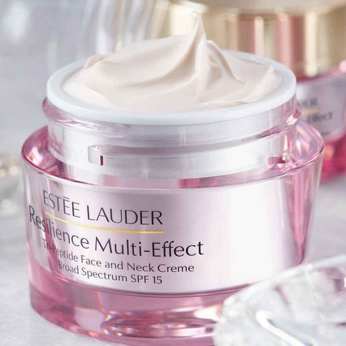 Estée Lauder Resilience Multi-Effect Tri-Peptide Face and Neck Cream Moisturizer SPF 15 for Normal/Combination Skin | Plumping & Anti-Aging, 1.7 Ounce