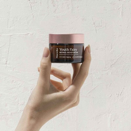 FLEUR & BEE Retinol Moisturizer | Clean, 100% Vegan | Anti Aging Cream, Retinol Cream for Face, Best for Night and Day, For Women and Men | Youth Fairy 1.5 oz