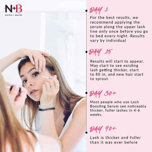 Nicole + Brizee Brow & Lash Serum – Natural Formula with Biotin, Squalene, Ubiquinone, Wheat & Soy Amino Acids, Provitamin B5 – Supports Thicker, Fuller Lashes and Brows – Made in The USA - 3 Pack