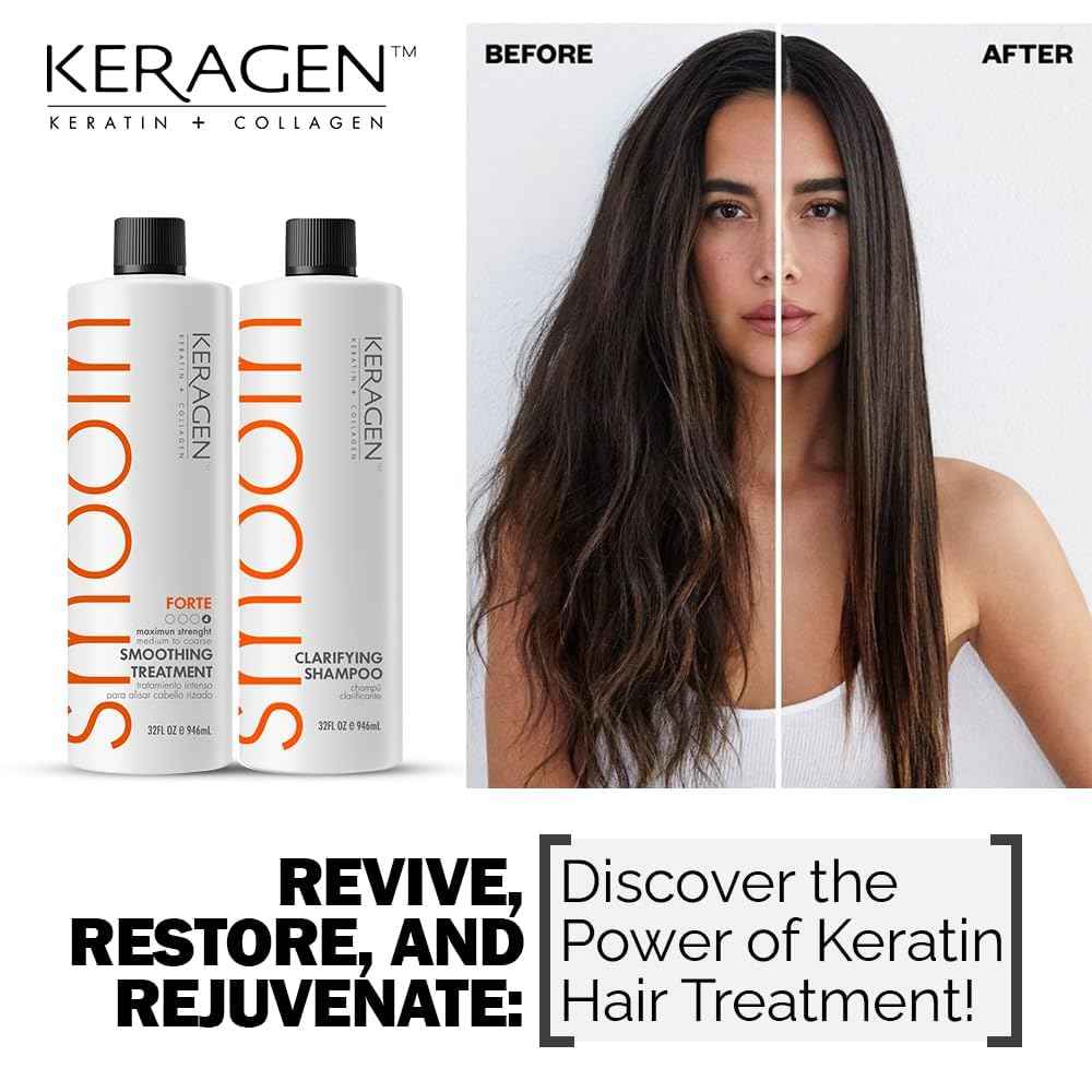 Keragen - Brazilian Keratin Smoothing Treatment, Dry and Damaged Hair