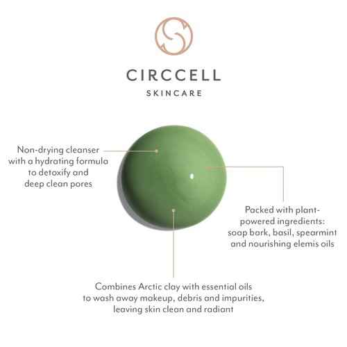CIRCCELL Geothermal Clay Cleanser and Mandarin Cleansing Milk - Hydrating Facial Cleansers - Suitable for All Skin Types