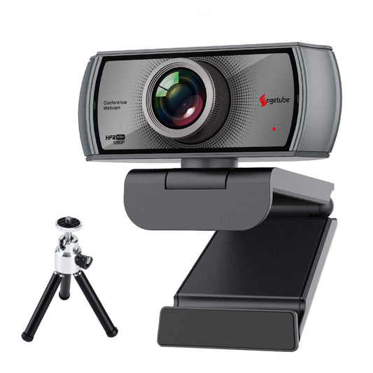 1080P 60FPS Webcam with Microphone, Angetube 920H Pro USB HD Computer Web Camera with Tripod,120 Degree Wide View Angle PC Cam for Streaming Gaming Video Calling Online Teaching Recording Conferencing