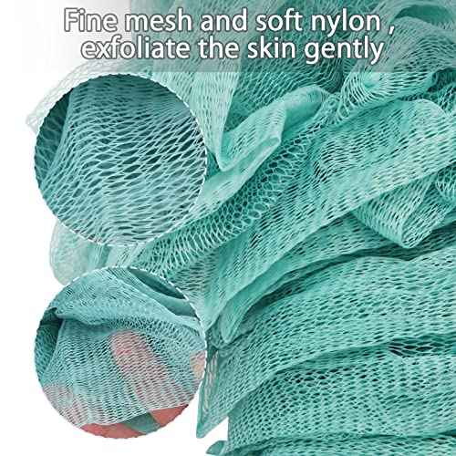 2Pack Back Scrubber for Shower, Loofah Sponge Brush Exfoliating Body, Long Handle Scrub Brush for Shower with Loofah on a Stick for Back Use, Bathing Accessories Body Brushes (2Pack)