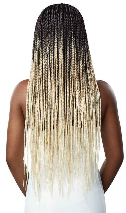 Outre 13x4 Lace Frontal Wig Pre Braided Knotless Box Braids HD Transparent KNOTLESS SQUARE PART BRAIDS (1B)