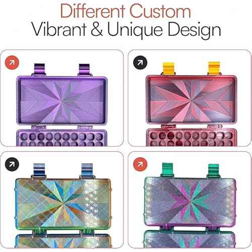 3D Printed Vial Storage Case - Waterproof 3ml Vial Storage Case with 25 Slots - Freezer Safe Hard Shell Essential Oil Case for Home, Fridge, Travel, 16mm Max Diameter, 35mm Max Height