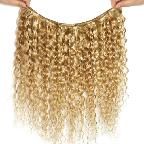 P27613 Bundles 613 Curly Human Hair Bundles 28 28 28 Inch Peruvian Virgin Hair Two Tone #27 Honey Blonde Mixed With 613 Blonde Bundles Human Hair Highlight Bundles