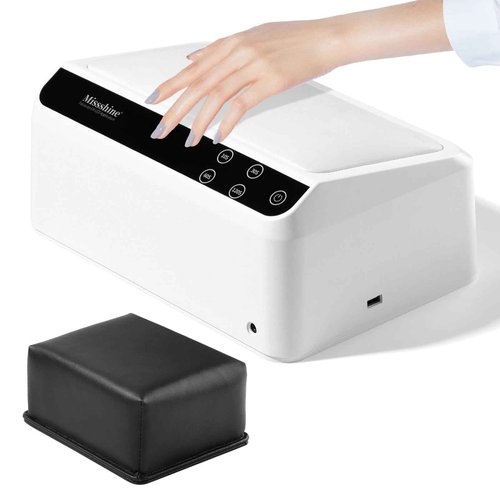 Missshine UV Nail lamp 72w 66 Dual Source Beads, Large Space uv Light for Gel Nails with Tilting Hand Pillow and Smart Touch Screen, Mirror Removable Base Nail lamp with 4 timers and Built-in USB