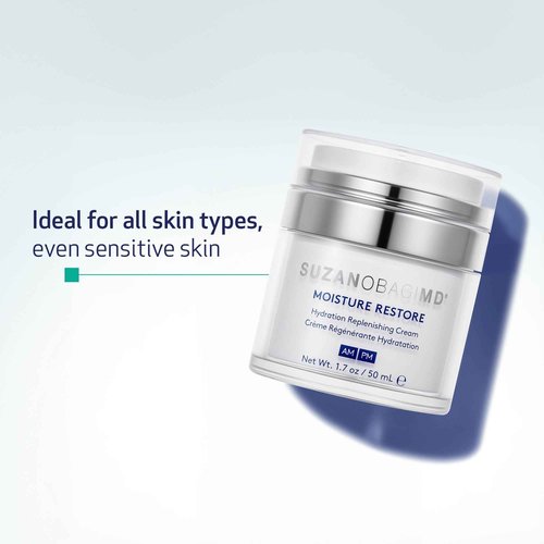 SUZANOBAGIMD Moisture Restore – Medical-Grade Multi-Layered Moisture Provides Redness Relief, Long-Lasting Hydration + Improves Skin Texture & Firmness – Suitable for All Skin Types – 1.7 oz