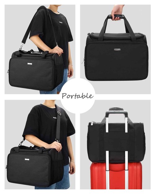 MONSTINA Large Capacity Makeup Case 3 Layers Cosmetic Organizer Brush Bag and Professional Hairdressing Bag, Toiletry Travel Bag, Cosmetics Beauty Hairdresser Bag with Shoulder Strap