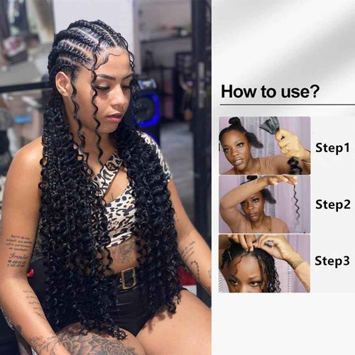 Boho Human Braiding Hair Curly for Boho Braids Bohemian 100% Human Hair for Braiding Wet and Wave Deep Wave Bulk Human Hair for Boho Knotless Braids No Weft 2 Bundles 100g