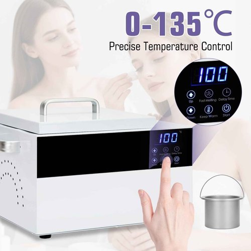 5.5lb Wax Pot for Hair Removal,Professional Wax Warmer with Adjustable Temperature 0-135℃(32-275℉) for Spa Salon Beauty Esthetician Home,Large Wax Pot Used for Face, Legs and Body