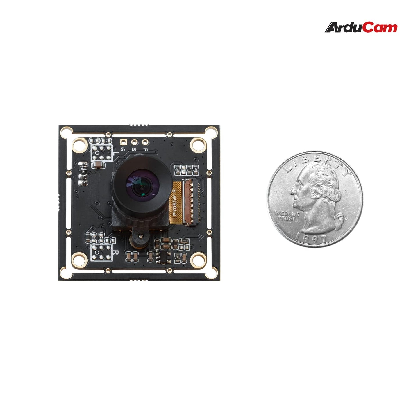 Arducam 100fps Mono Global Shutter USB Camera, 720P OV9281 UVC Webcam Module with Low Distortion M12 Lens Without Microphones, for Computer, Laptop, Android and Raspberry Pi