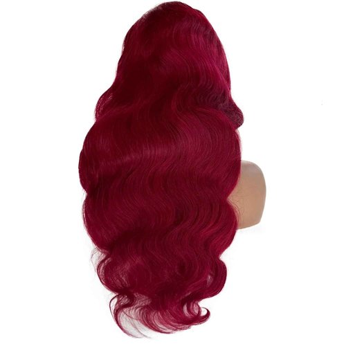 Ubetta 99j Burgundy Lace Front Wigs Human Hair,20 Inch Red Burgundy Wig Glueless 13x6 Body Wave Lace Front Wigs Human Hair Pre Plucked 180 Density 99J Red Burgundy HD Lace Frontal Wig for Black Women
