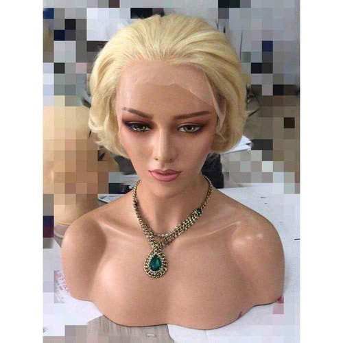 Brazilian Remy Hair Wig 13x4 Lace Front Human Hair Wigs Pixie Cut 613 Blonde Short Bob Wigs Pre Plucked 150% Density