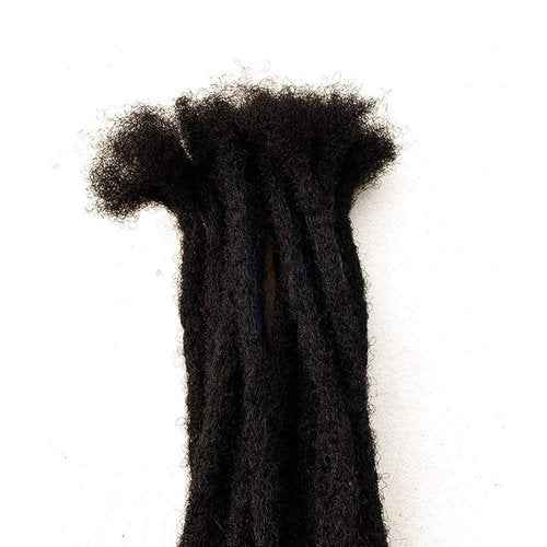 BESHINNAAUL 100% Human Hair Handmade Permanent Dreadlocks Natural Black #1B Locs extension Small Size(diameter 0.4cm) 10inch 20 Strands/Pack