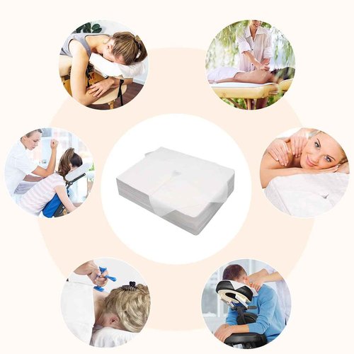 Luriseminger Disposable Face Cradle Covers–Medical-Grade, SPA Face Rest Covers Headrest Covers for Massage Tables Massage Chairs 16x 12inches/ 40 x 30 cm (500pc Large face Cover)