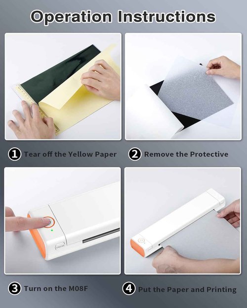 Phomemo Tattoo Stencil Printer, M08F Bluetooth Tattoo Printer for Artists & Beginners, Portable Transfer Machine, Compatible with Phone & PC, with Storage Case & 10pcs Transfer Paper