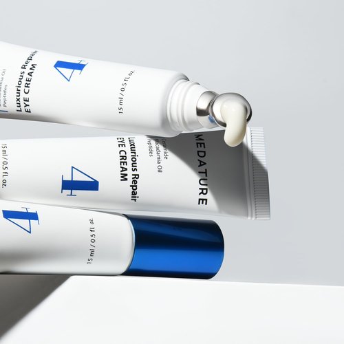 Medature Luxurious Repair Eye Cream 4 with Ceramide 3, Peptides, Macadamia Oil & Panthenol, Anti-Aging, Treats Fine Lines and Wrinkles, Sensitive Skin Safe