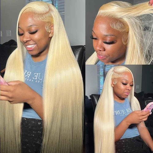 ORIGEN 613 Blonde 13x6 Lace Front Human Hair Wig Pre Plucked Straight HD Frontal Glueless Wigs with Baby Hair for Black Women 180% Density 22 Inch