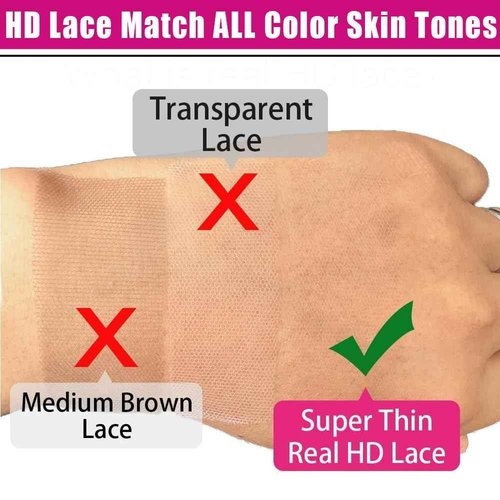 Topnormantic 13x6 HD Lace Frontal, 0.11mm Ultra-Thin Skinlike Invisible Swiss Real HD Lace Frontal Closure Pre Plucked with Baby Hair Brazilian Virgin Human Hair Ear to Ear 13x6 Lace Frontal 12 Inch
