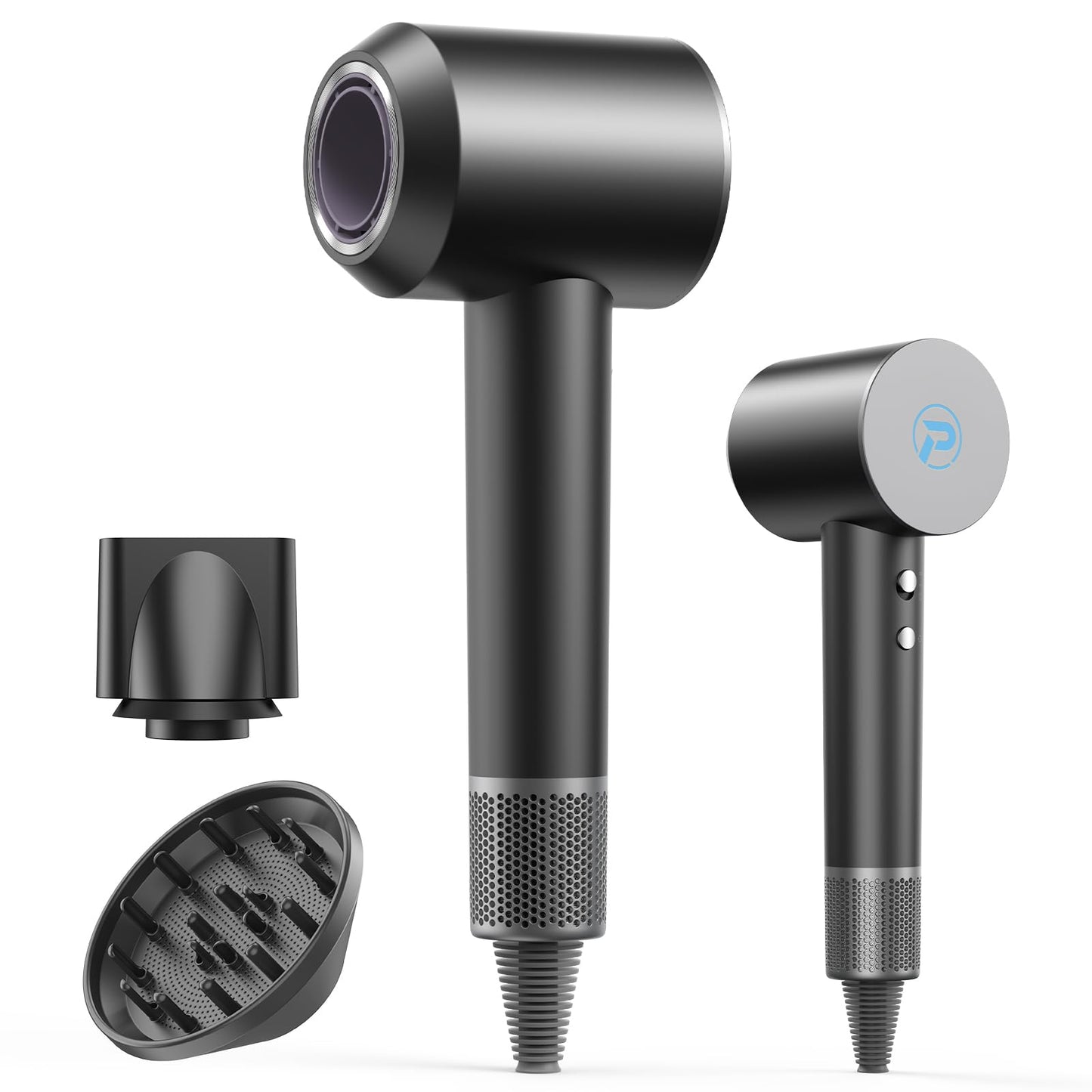 Hair Dryer-110000 RPM High-Speed Ionic Blow Dryer, Brushless Motor, 8 Wind Modes, Magnetic Nozzles & Diffuser, Intelligent Temperature Control, Reduces Frizz & Enhances Shine, Quiet & Fast Drying