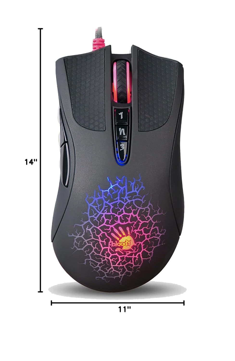 [Combo] A90 Optical Gaming Mouse with Light Strike (LK) Optical Switch/Scroll & B-071 High Performance Mousepad - 8 Programmable Buttons and Advanced Macros - 4000 DPI - A9071