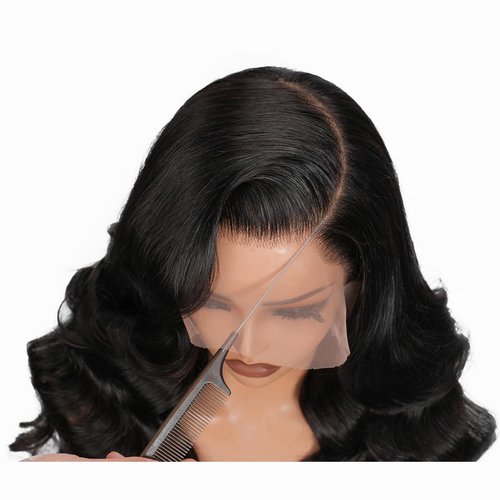 ZCORGDHAIR Body Wave Lace Front Wigs 13x6 Lace Wig Human Hair Hd Lace Front Wig Human Hair Wigs Body Wave Frontal Wig Baby Hair Natural Hairline Natural Black（26in