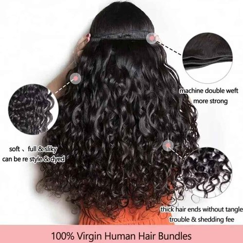 Human Hair Bundles Water Wave Bundles 12A Brazilian Weave Human Hair Bunldes Wet And Wavy Bundles Human Hair 100% Unprocessed Virgin 3 Bundls Human Hair 16 18 20