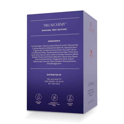 Tru Alchemy Glow Serum + Quench Crème | Resurfacing Radiance Facial Serum with Bakuchiol, Glycolic & Lactic Acid + Skin-Renewing Total Immersion Face Cream | 1 fl oz30ml // 1.7 fl oz/48 g