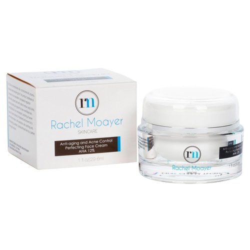 Rachel Moayer Skin RM Anti-Aging Face Cream, AHA 12%, Acne Control & Anti-Wrinkle Moisturizer, Hydrating Peptide Collagen Production for Men & Women