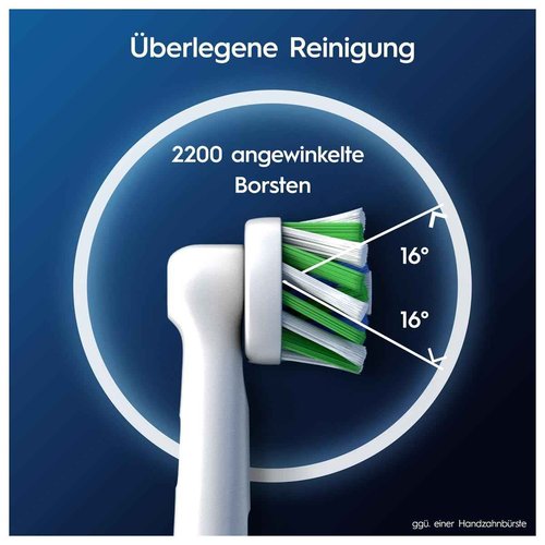 Oral-B Pro CrossAction Original Electric Toothbrush Heads - Superior Teeth Cleaning Replacement Brushes with Innovative X Bristles Toothbrush Attachment - White, Pack of 8