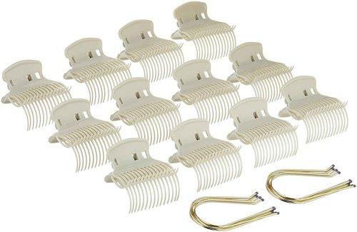 BabylissPRO Nano Titanium Professional 12 Count Jumbo Hot Rollers and 10 Clips Bundles