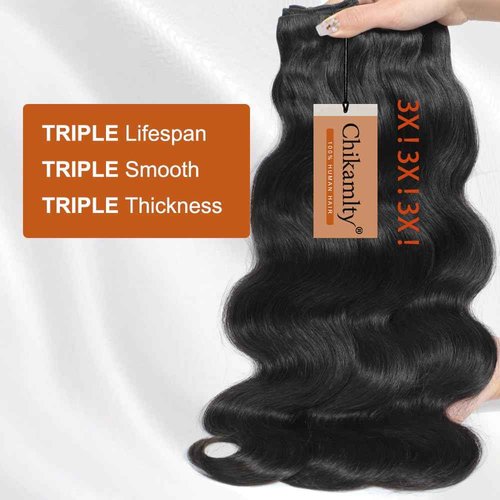 Raw Bundles Human Hair Body Wave Bundles, 22 Inch 16A Raw Hair Bundles Burmese Hair Bundles, 3 Years Service Life, Keep Texture Silky Soft Tangle-Free after Multiple Washes