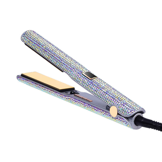 Pro Flat Iron, 2-in-1 Hair Straightener & Curler, Professional Titanium Hair Straightening Curling Wand, Fast Heating, Salon-Grade Effect, 122-500F Adjustable Temp, LED Display, UL Certified