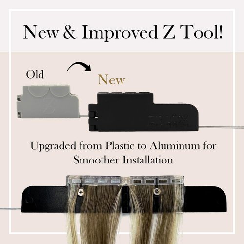 ZIPLOOKS | Ombréage Hair Extensions | Human Hair Extensions | Ombre Ash Blonde to Platinum Balayage Highlights with ZTool Application, Damage-Free Hair & Scalp, 16 Inch, #18/60, 4 Pcs 20g