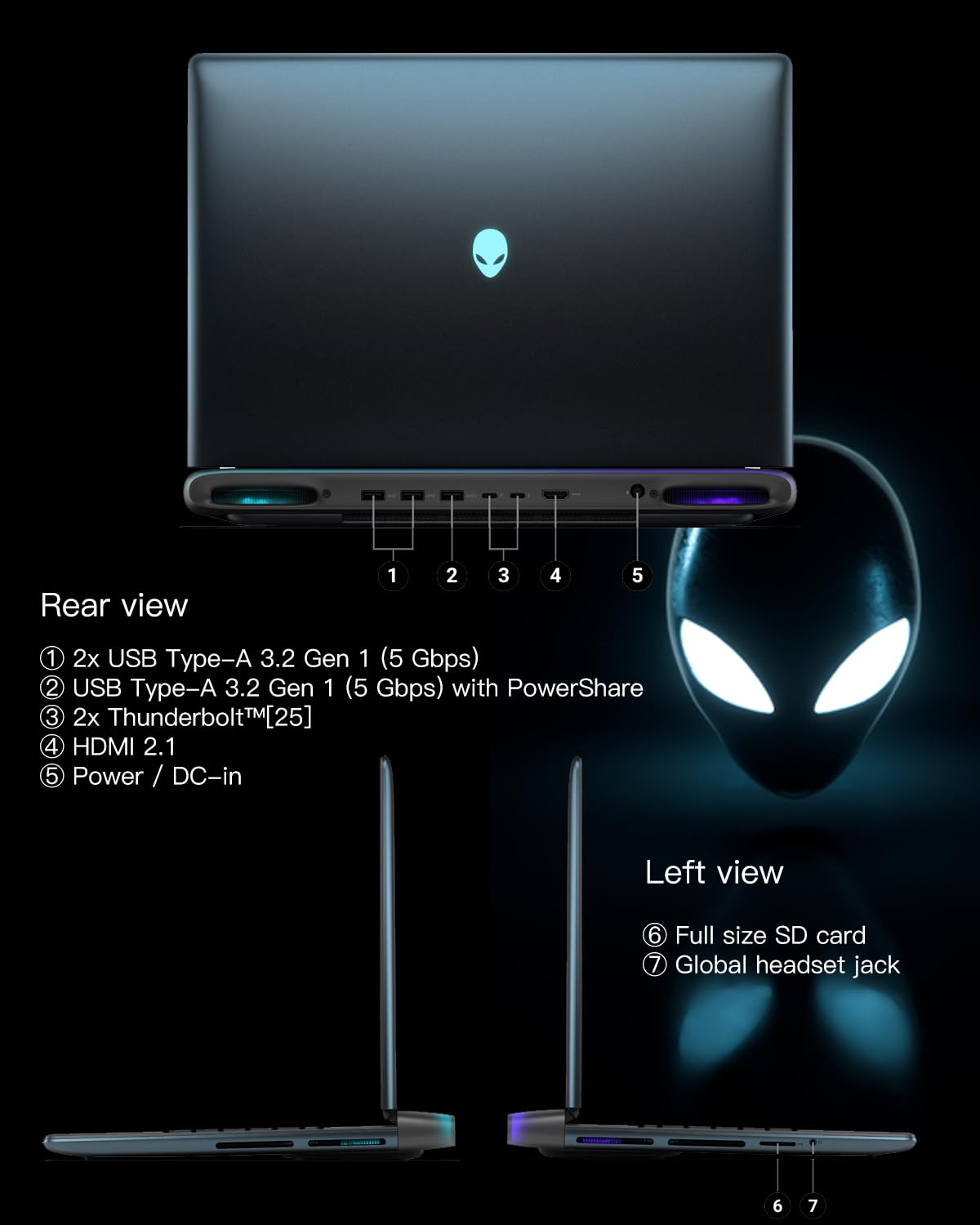 Alienware 16 Area 51 Gaming Laptop, NVIDIA RTX 5080 16GB GDDR7, Intel Ultra 9 275HX Up to 5.4GHz, 16" QHD+ 240Hz, Win11 Pro, Backlit KB, External DVD Drive, WiFi 7, 32GB DDR5, 2TB SSD