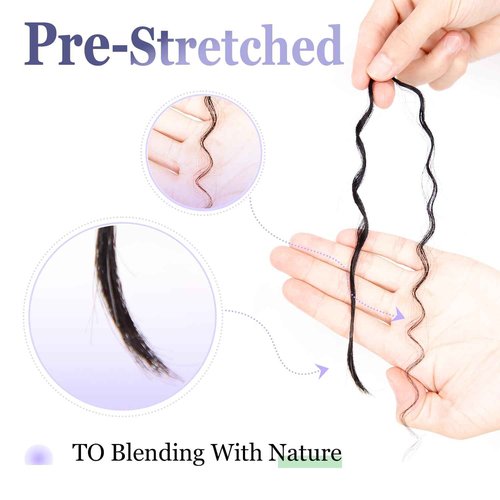 Pre-Divided Human Braiding Hair for Water Deep Wave Bulk Braiding Curly Human Hair for Boho Locs Crochet Braids Human Hair Extensions (1B, 24"-240Strands)