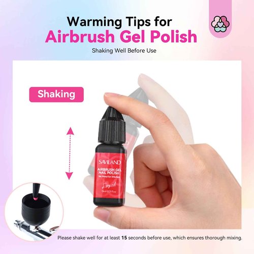 SAVILAND Airbrush Gel Nail Polish: 36 Colors No Need for Dilution Gel Polish Airbrush Paint for Nail Diluted High Pigmented for Acrylic French Gradients Cat Eye Paint Home Salon DIY Christmas Gift