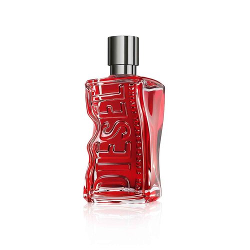 Diesel D RED Eau de Parfum Spray Cologne for Men, Fougere, Notes of Red Grapefruit and Sandal Wood, 3.4 Fl Oz